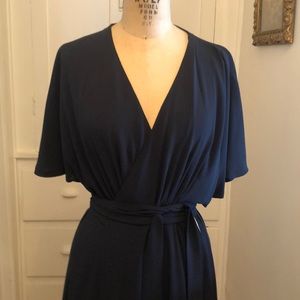 WILDFOX navy wrap dress.